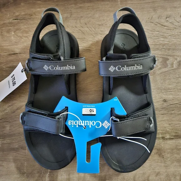 Columbia Mens' Black Sport Sandals - Breathable Open-Toe Comfort - Picture 1 of 9